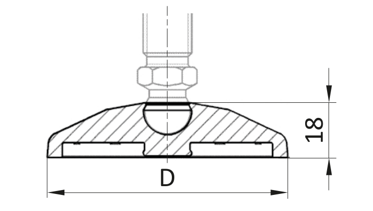 Płyta podkładowa D 40mm ESD